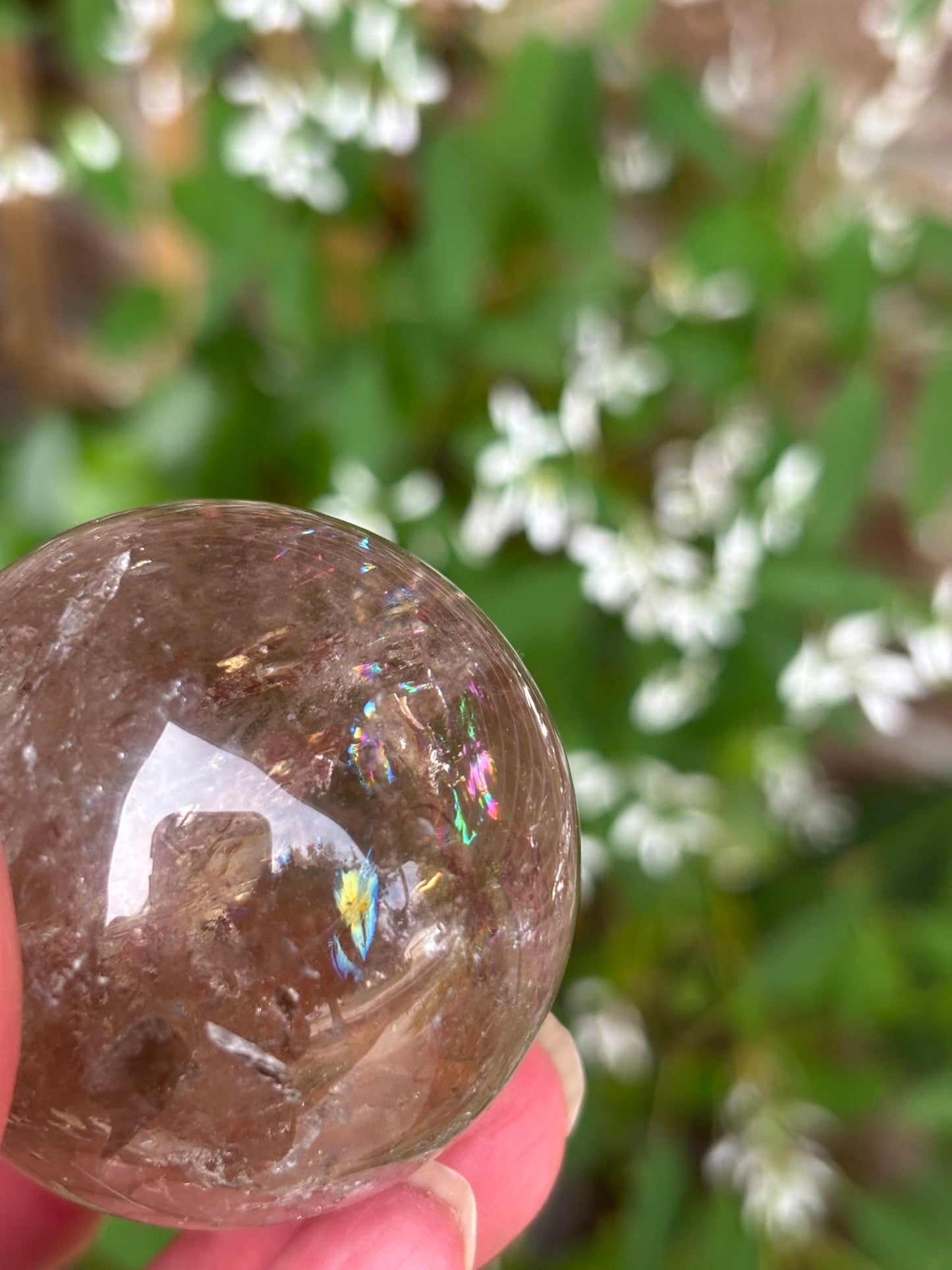 Lemurian Smokey Quartz Sphere - Brazil