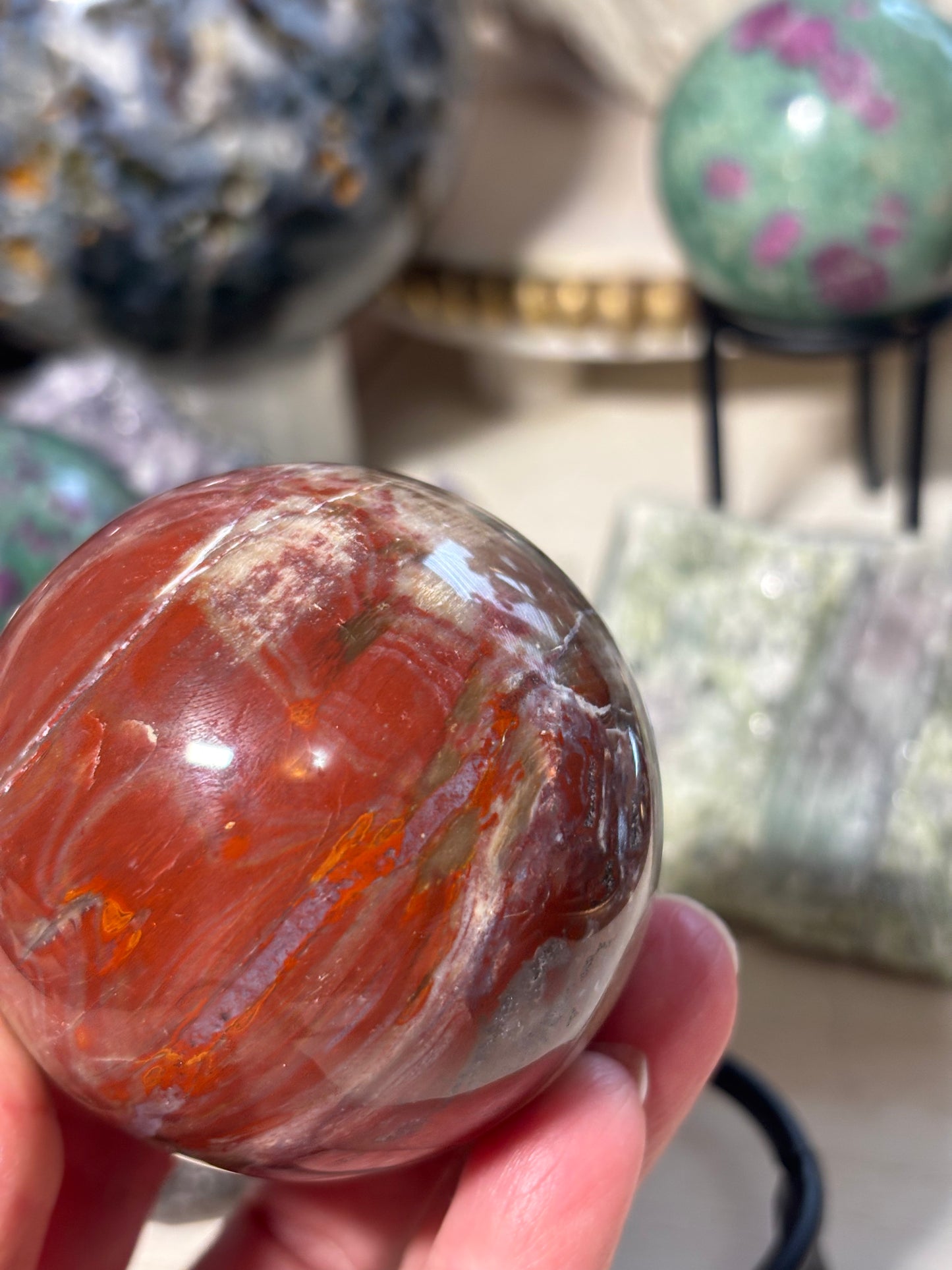 Petrified Wood Sphere - Madagascar