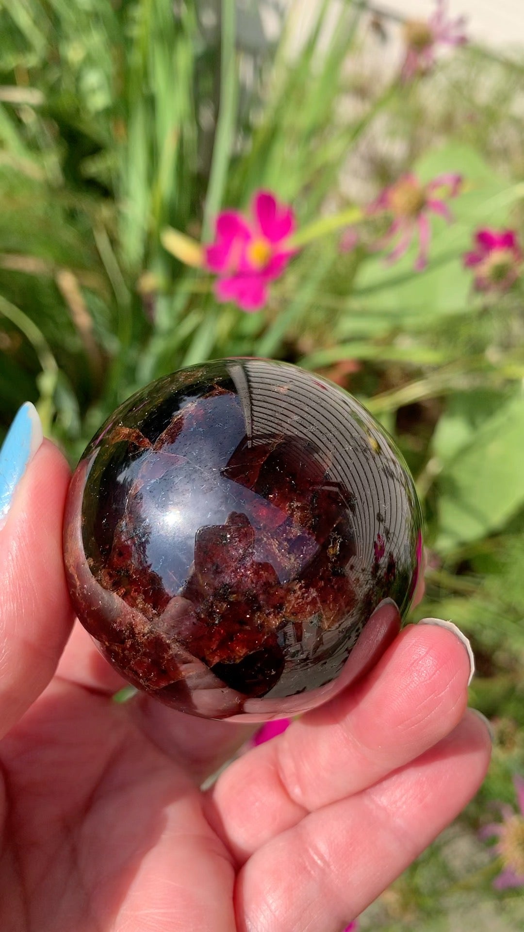 Star Garnet Sphere - INDIA
