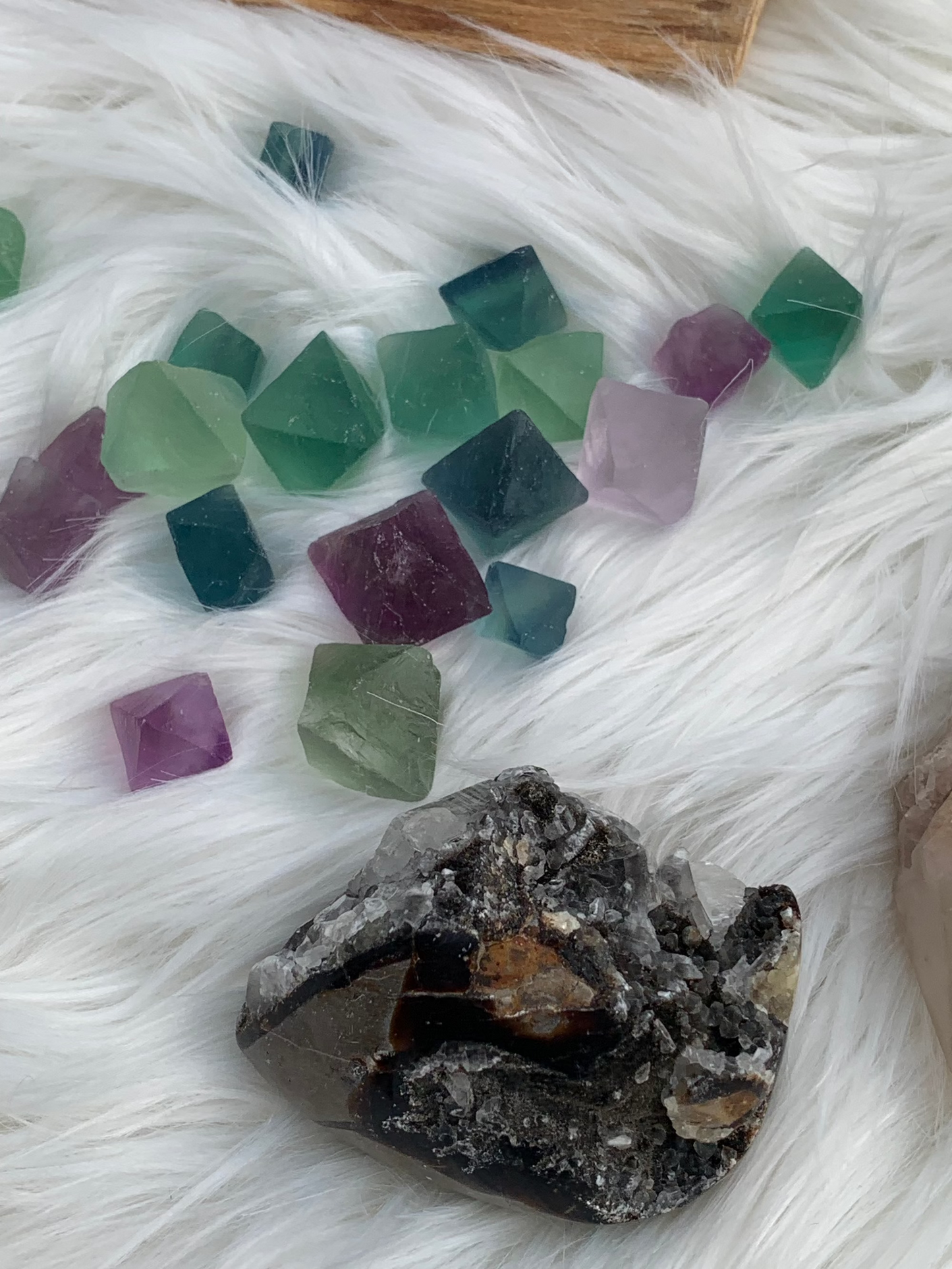 Rainbow Fluorite Octahedron - Rare - China