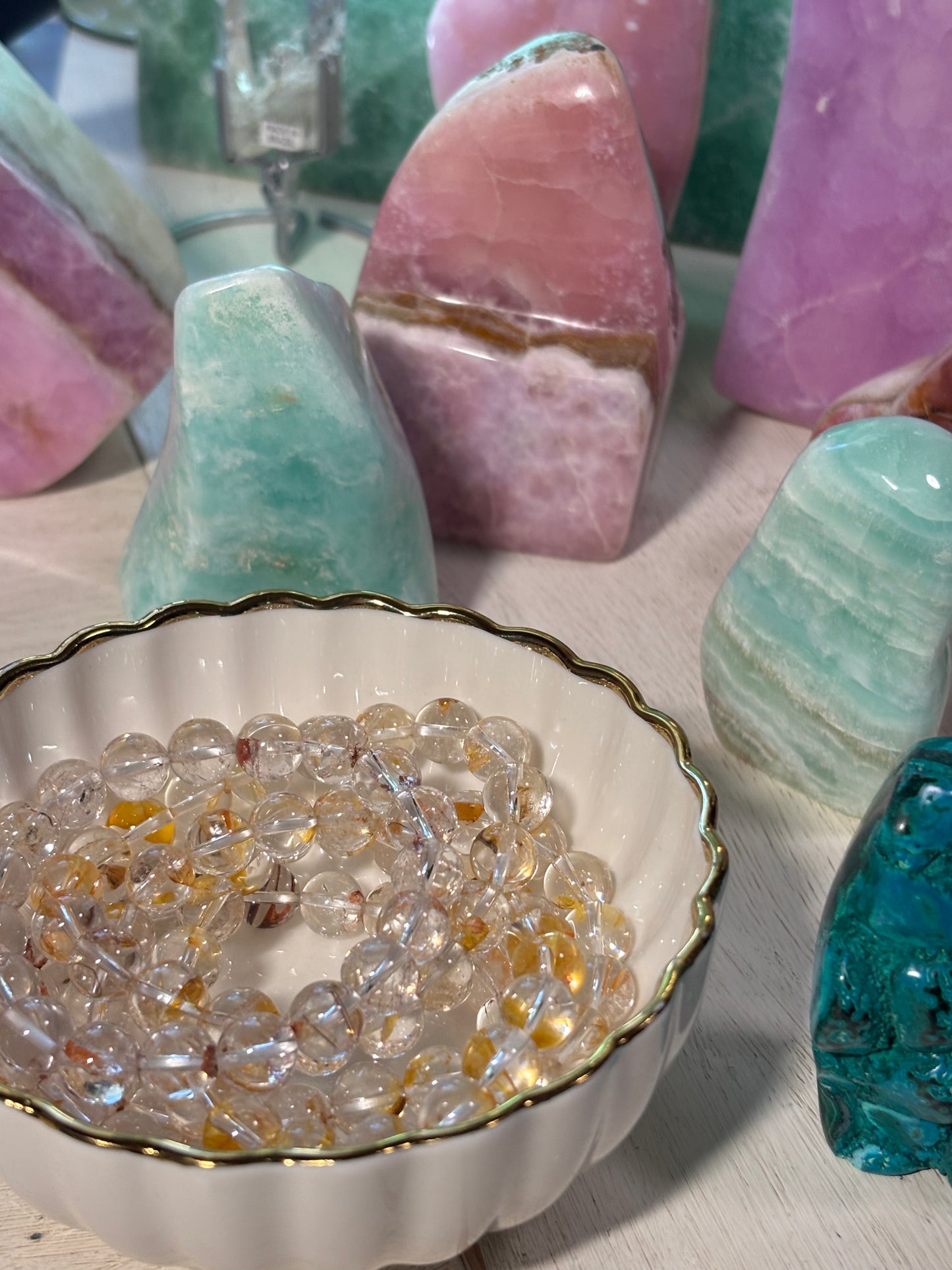 Lemurian Quartz with Iron Inclusions - Bracelet - Brazil