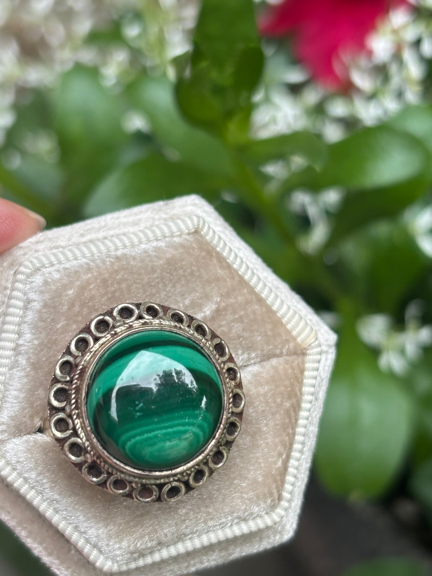 Malachite Ring size 10.5 - Nepal