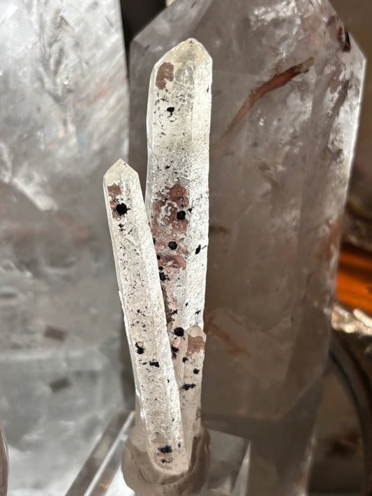 Mongolian Quartz with Hematite Rosettes