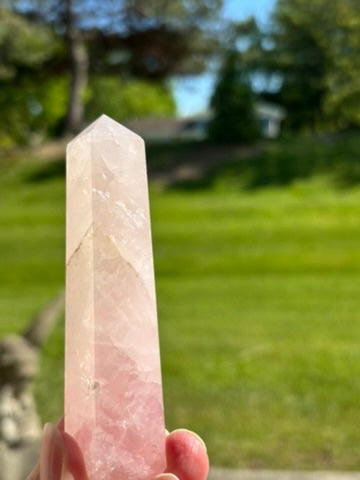 Rose Quartz obelisk | India