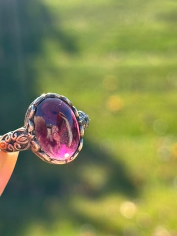 Rhodolite Garnet Ring size 8.5