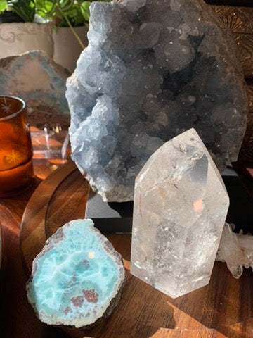 Rutilated Polished Lemurian Quartz Generator - Bi Color - Brazil