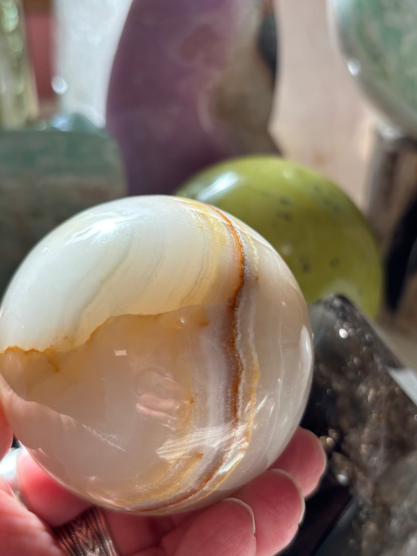 Watermelon Calcite - Sphere - Pakistan