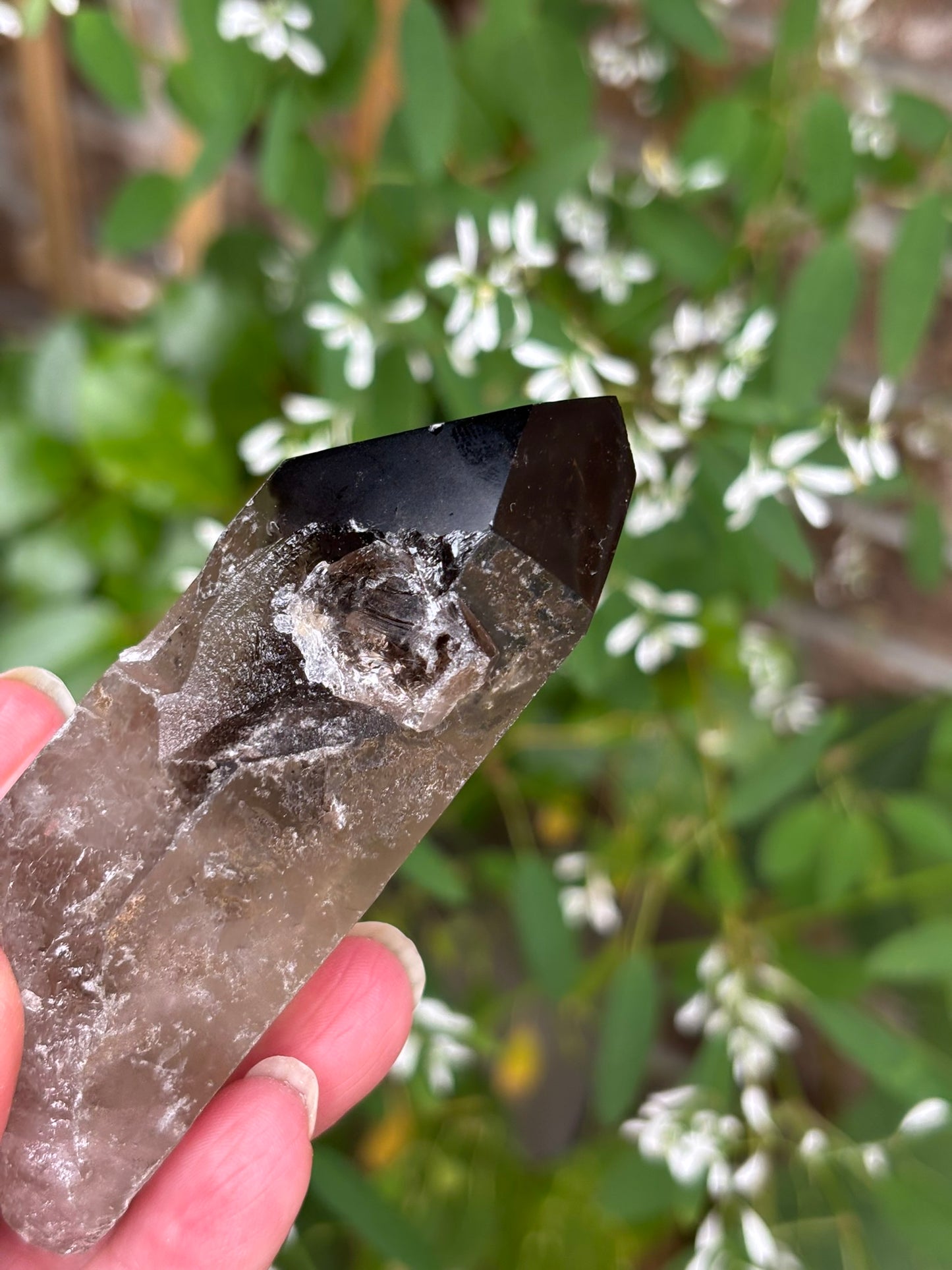Smokey Quartz Point - Rainbow | Brazil