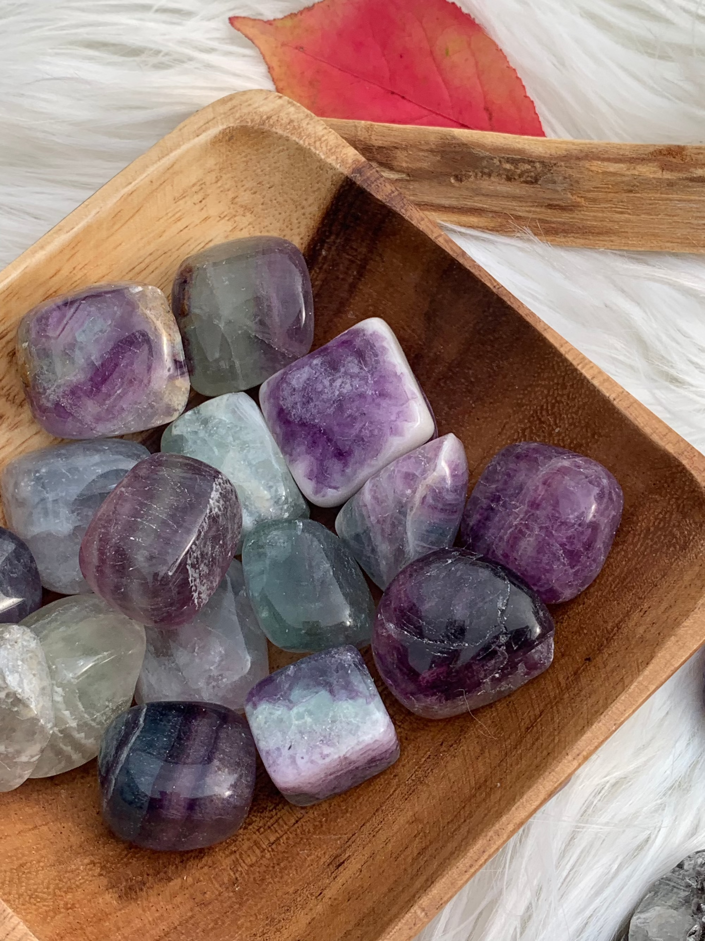 Rainbow Fluorite - tumbles - large