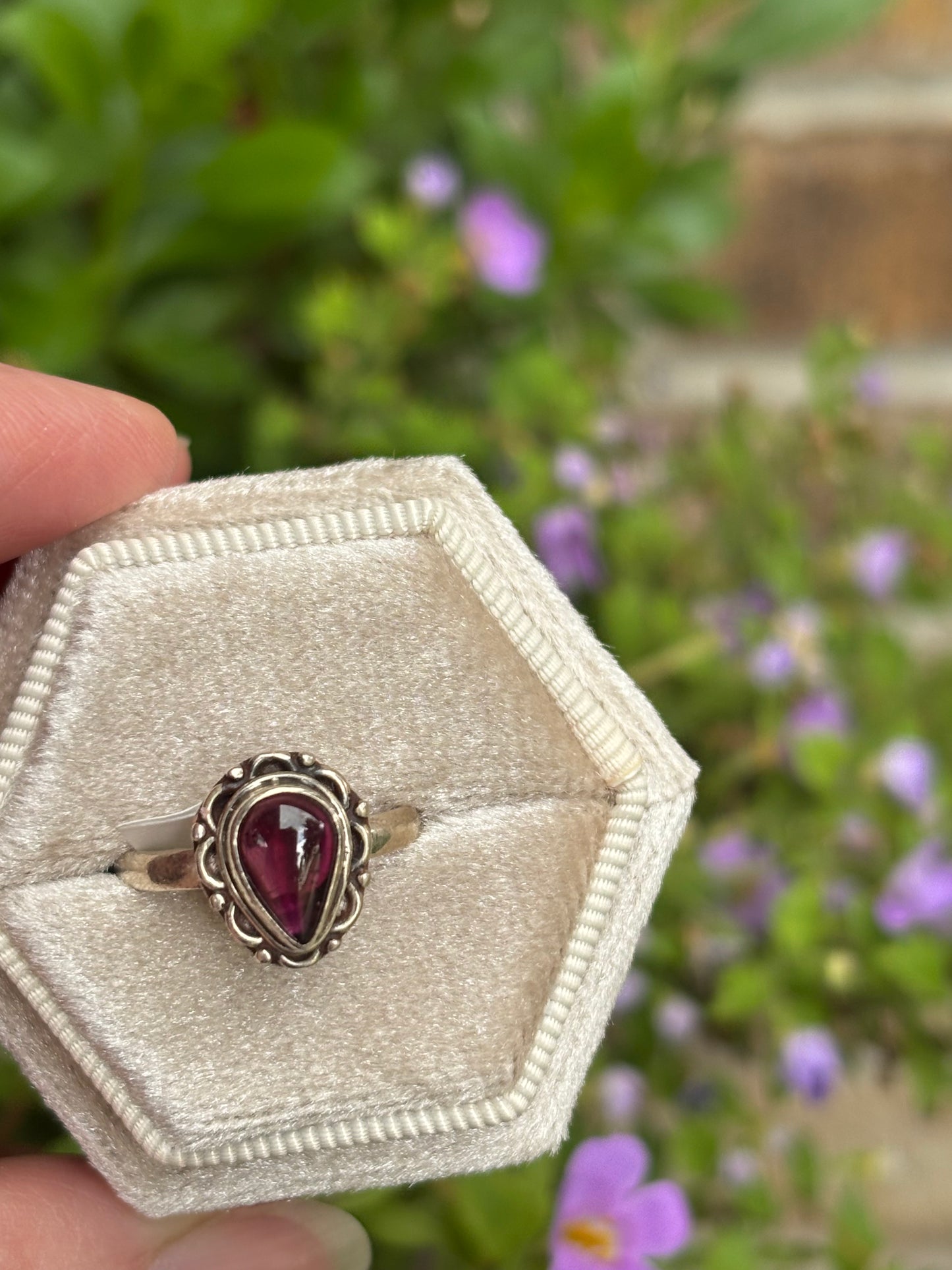 Rhodolite Garnet Ring size 6