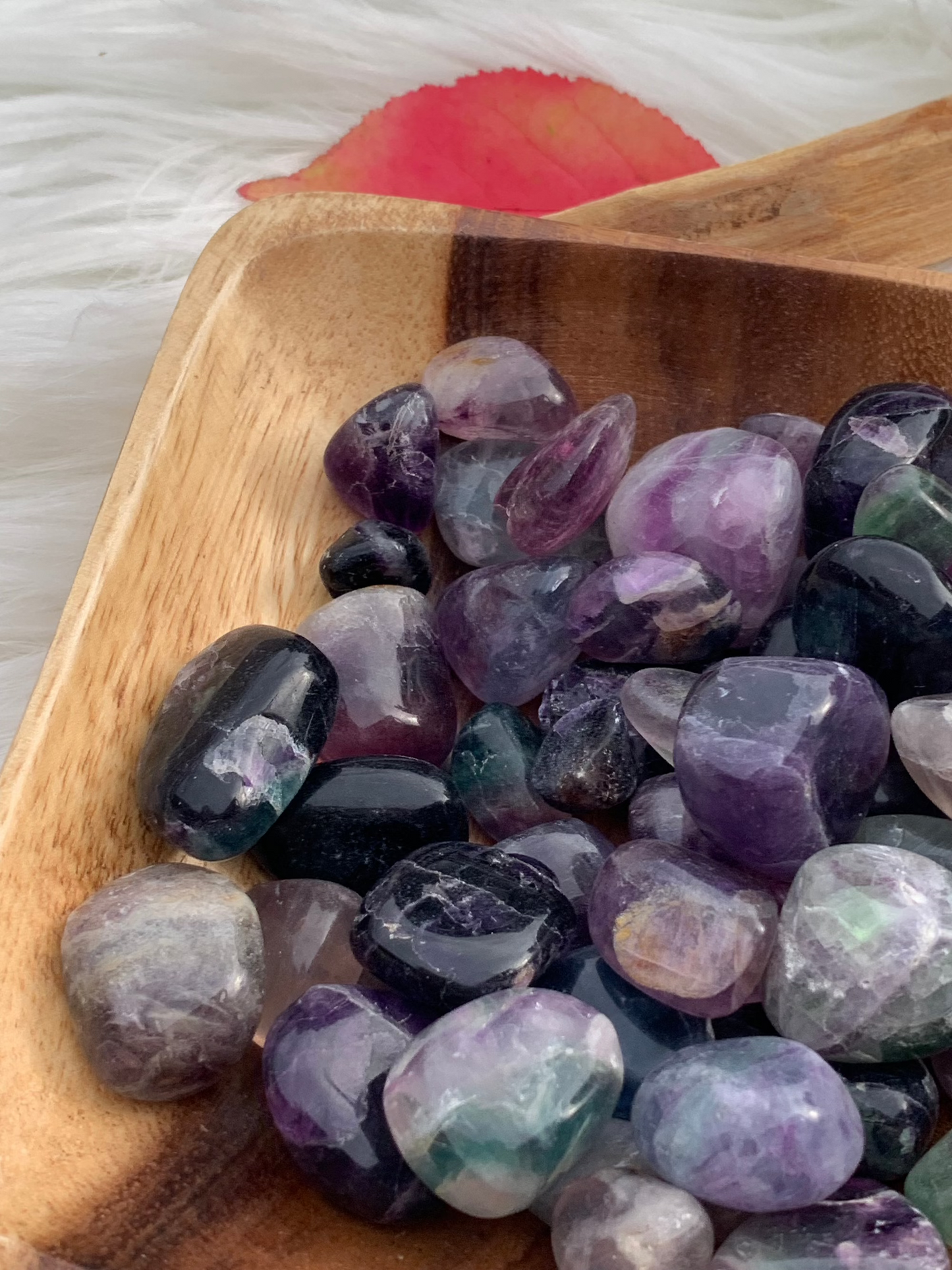 Rainbow Fluorite - tumbles - small