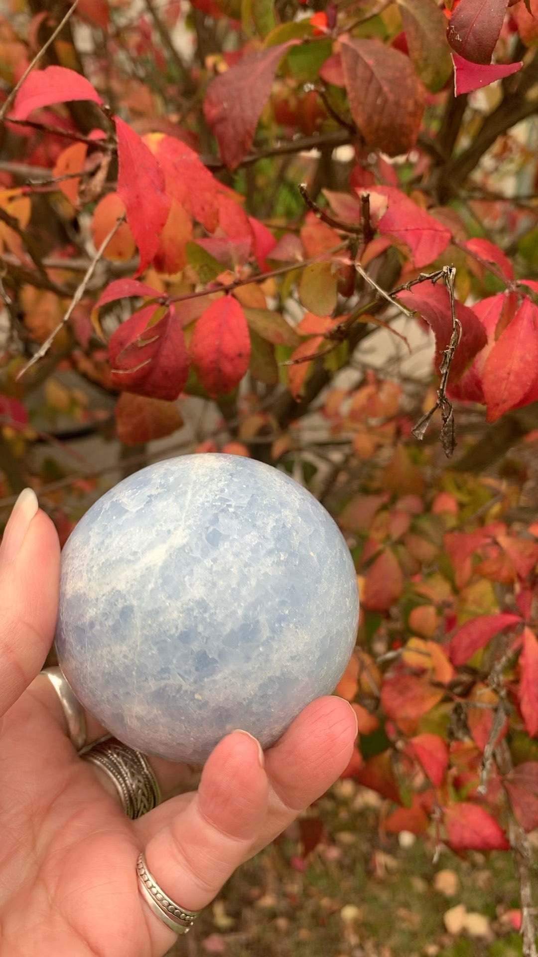 Blue Calcite Sphere - Madagascar
