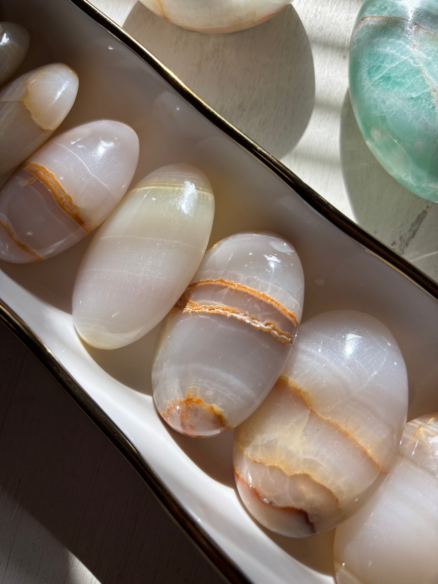 Watermelon Calcite - Palm Stone - Pakistan