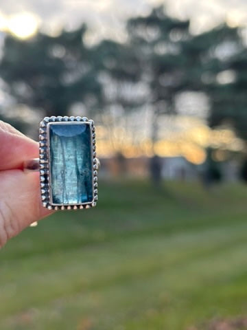 Teal Kyanite Ring size 9