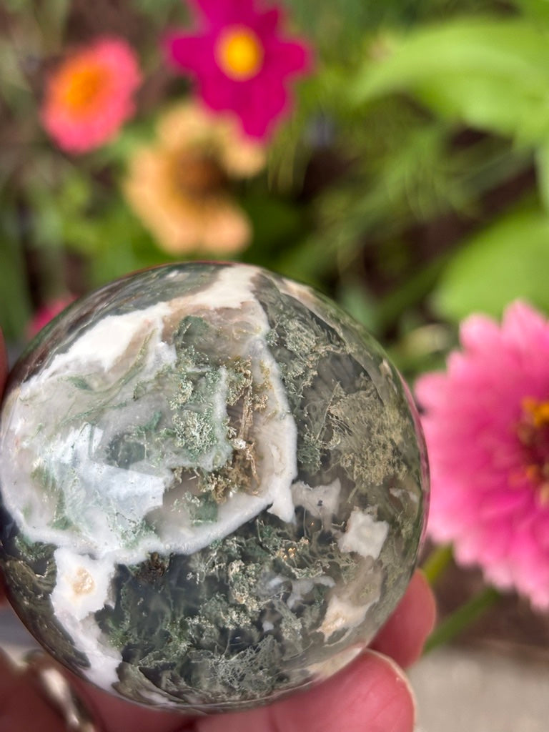 Moss Agate - Sphere