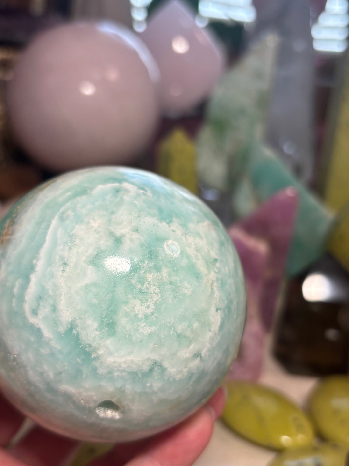 Caribbean Calcite - Sphere - Pakistan