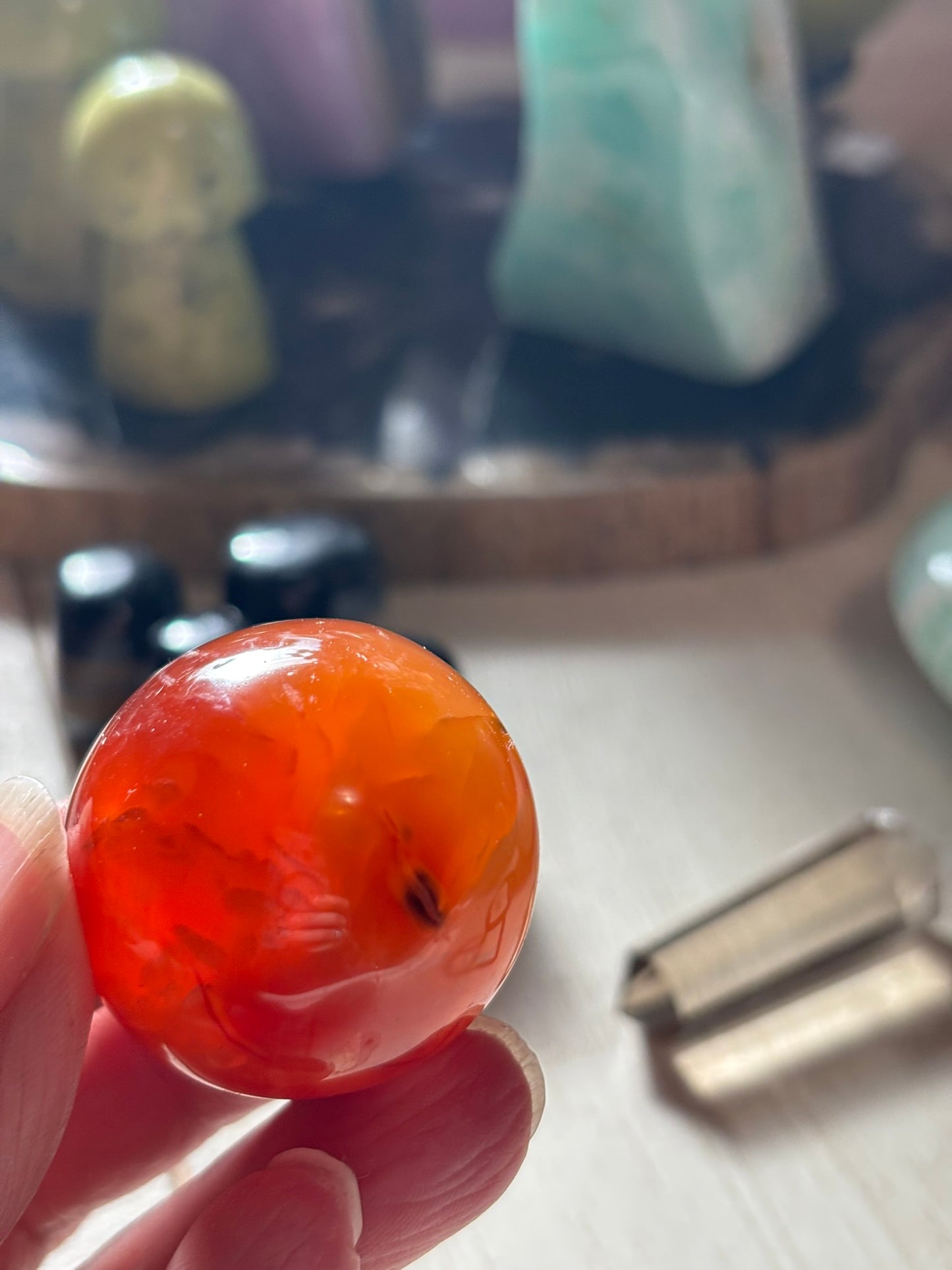 Carnelian Sphere - Madagascar - 37 mm