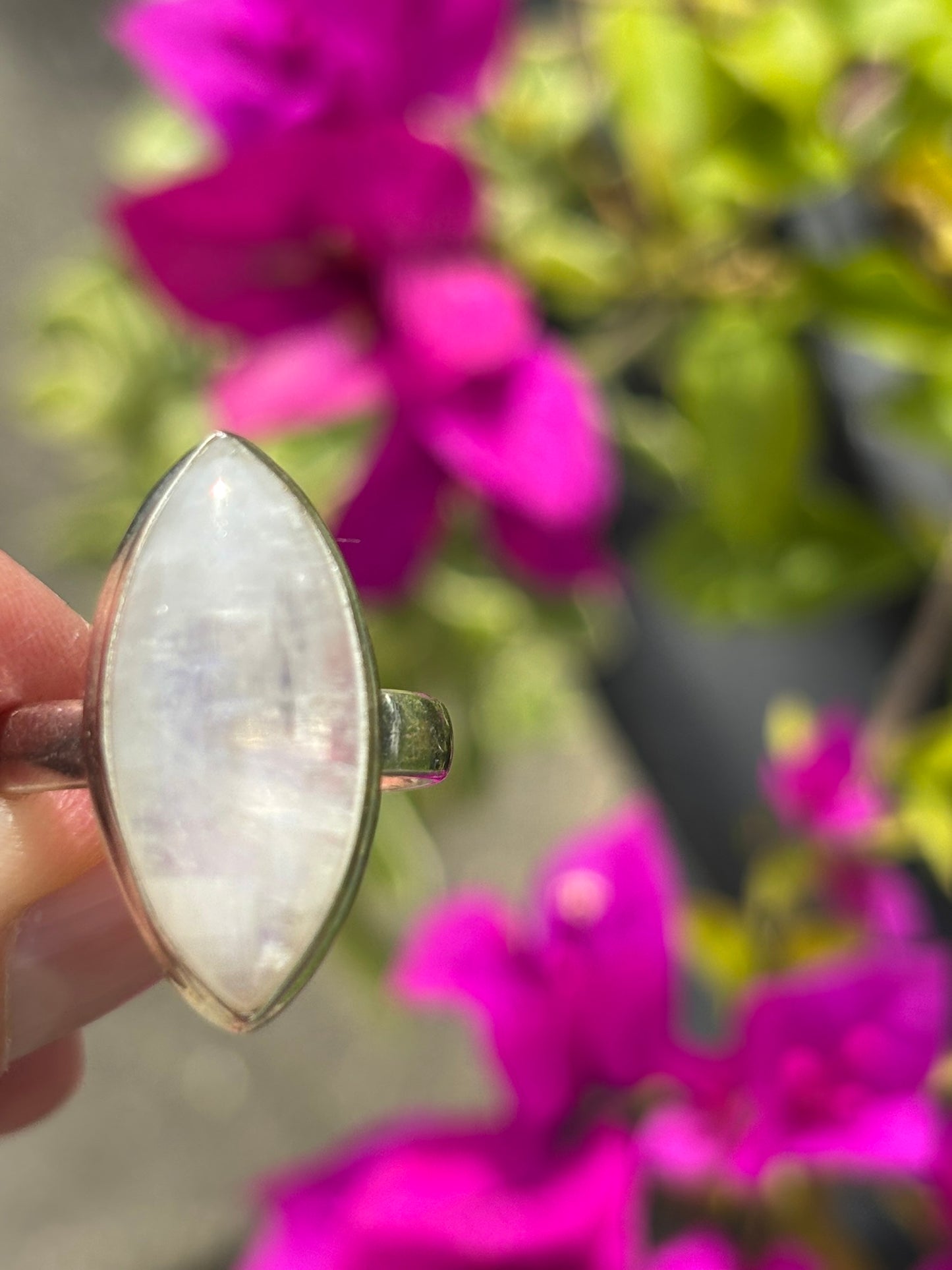 Rainbow Moonstone Ring size 9