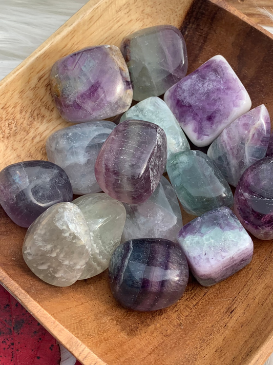 Rainbow Fluorite - tumbles - large