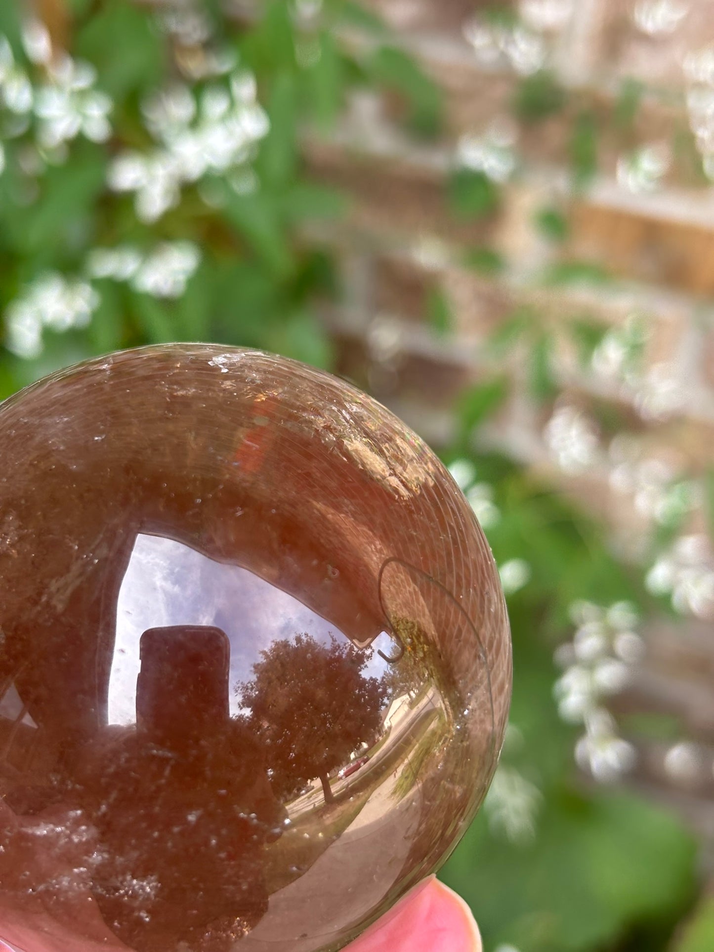 Lemurian Smokey Quartz Sphere - Brazil