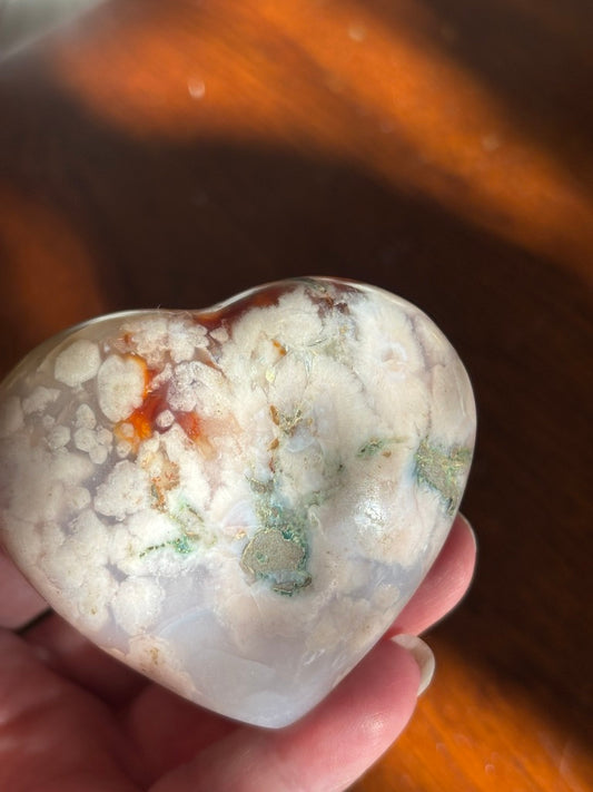Flower Agate - Heart | Madagascar