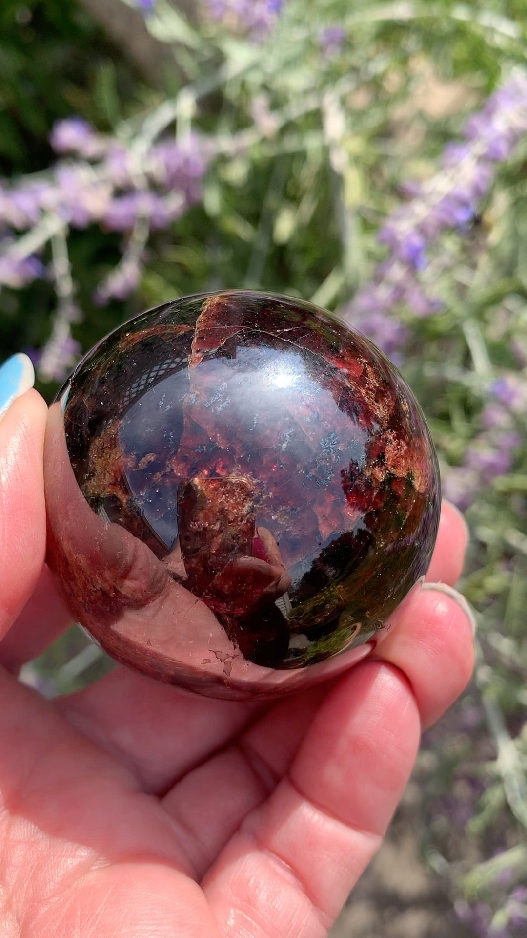 Star Garnet Sphere - INDIA