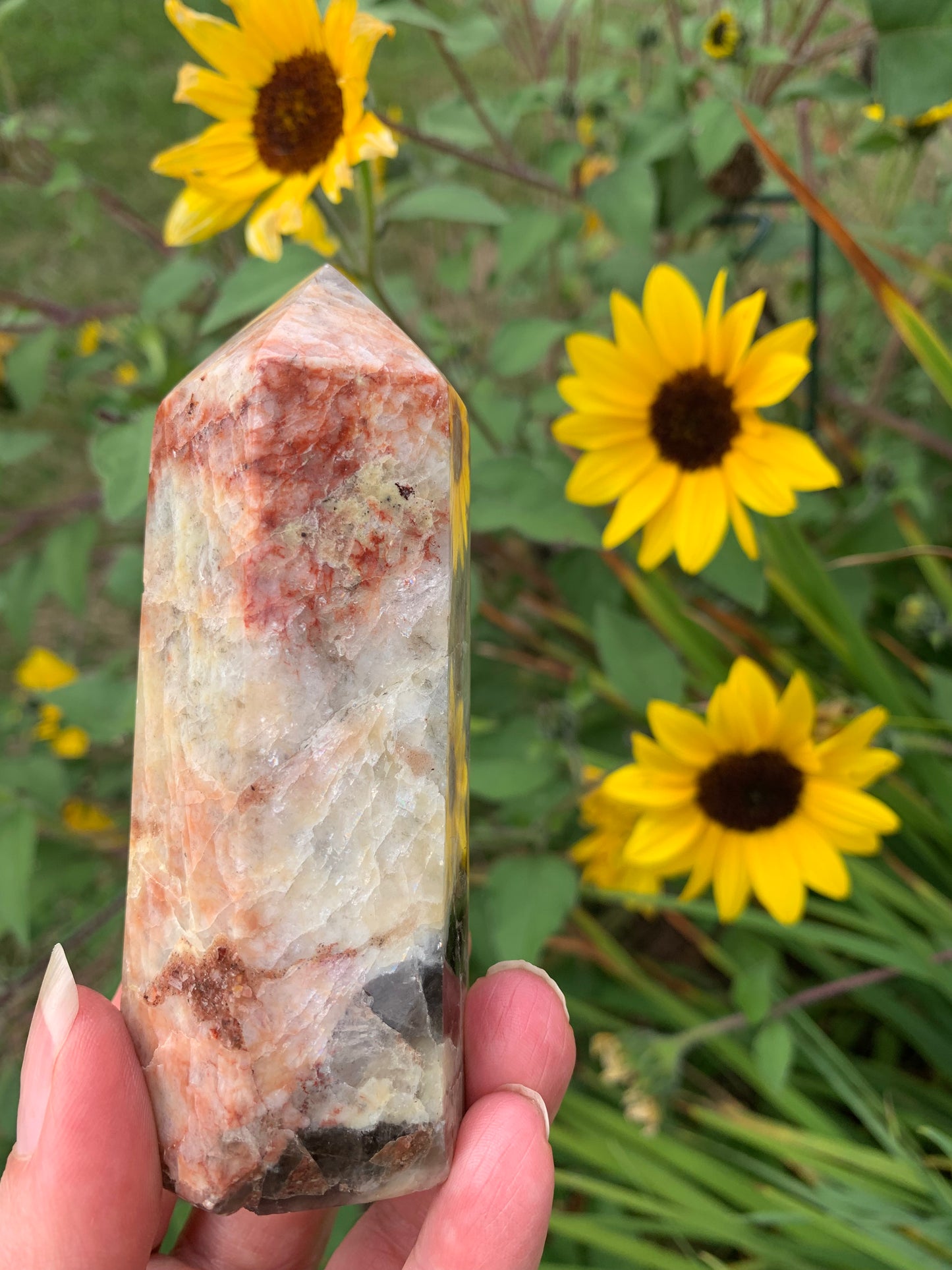 Fire Quartz - Red Moonstone Generator with Smokey Quartz