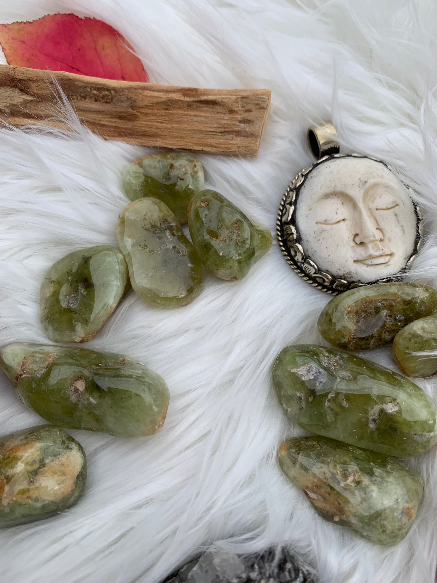 Grossular Green Garnet tumbles