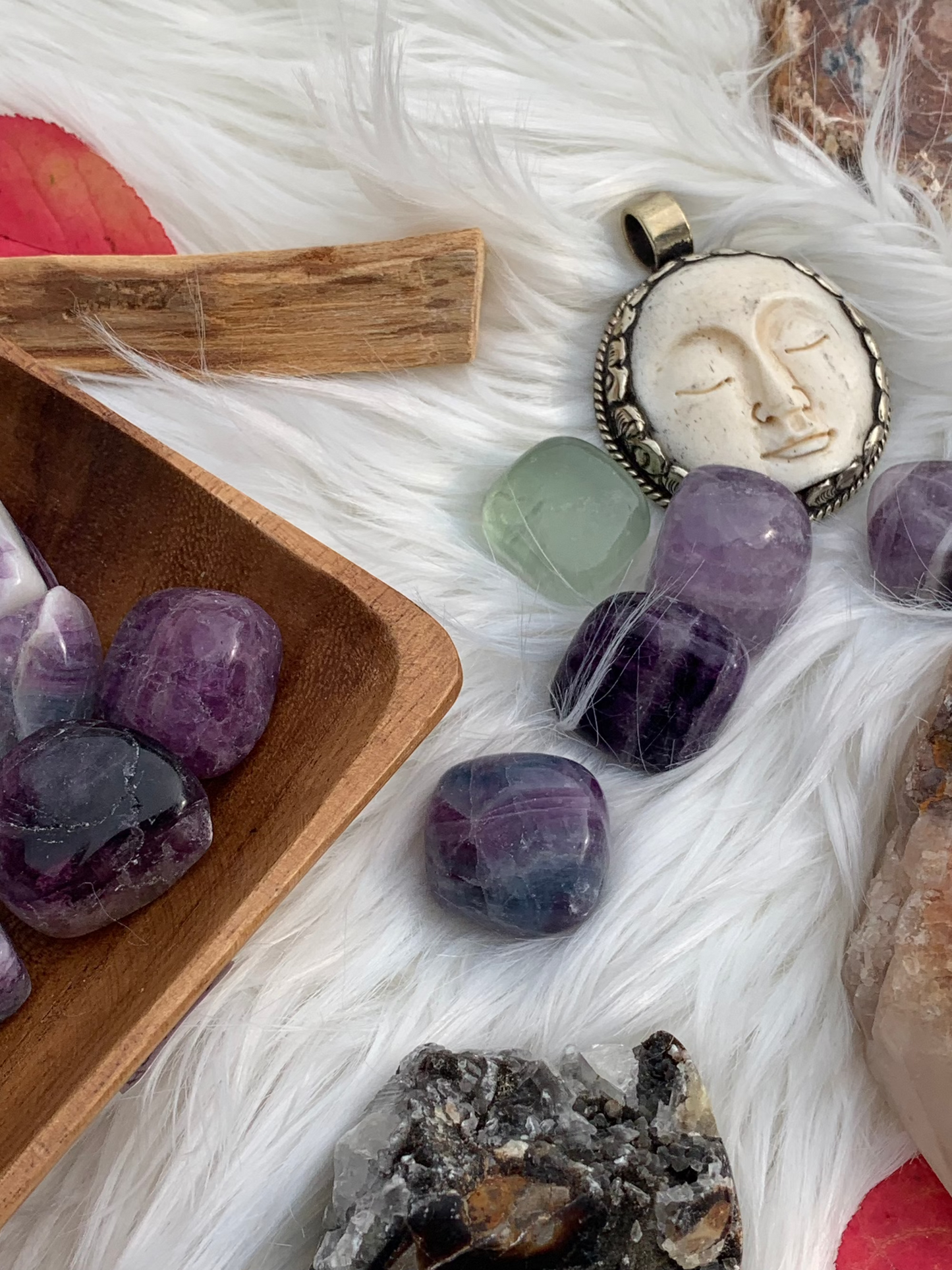 Rainbow Fluorite - tumbles - large
