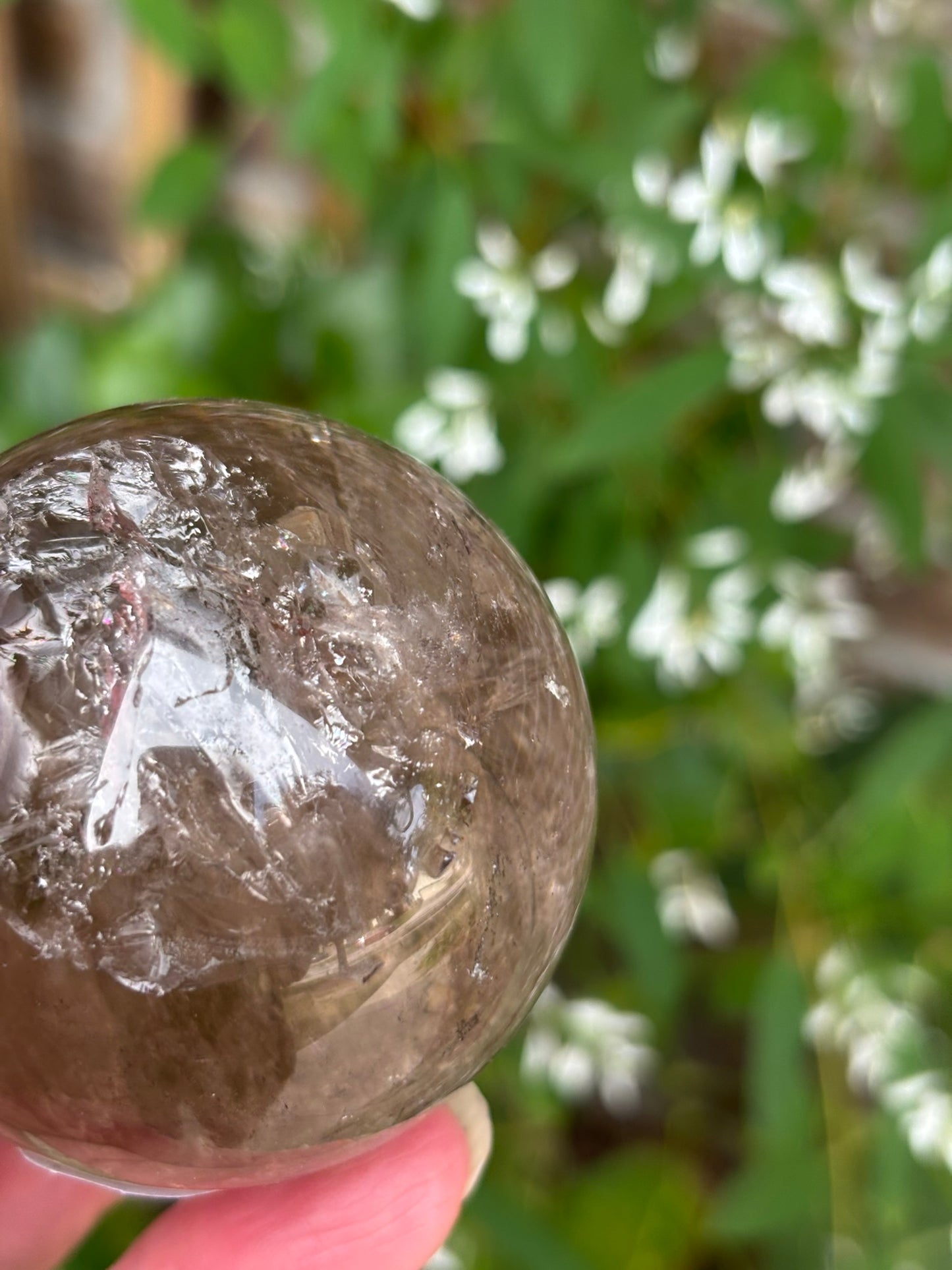 Lemurian Smokey Quartz Sphere - Brazil