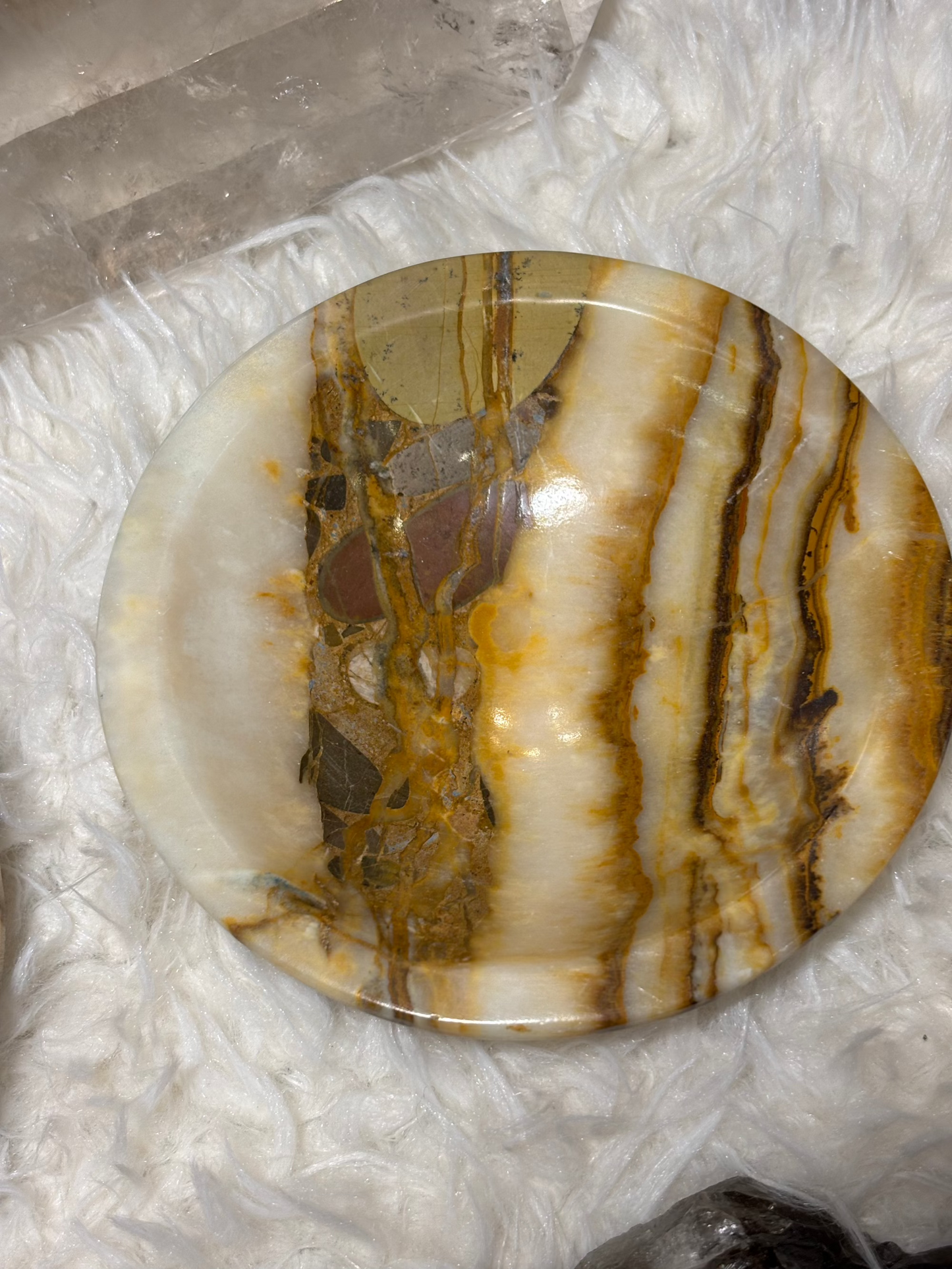 Peach Calcite Bowl - Morocco