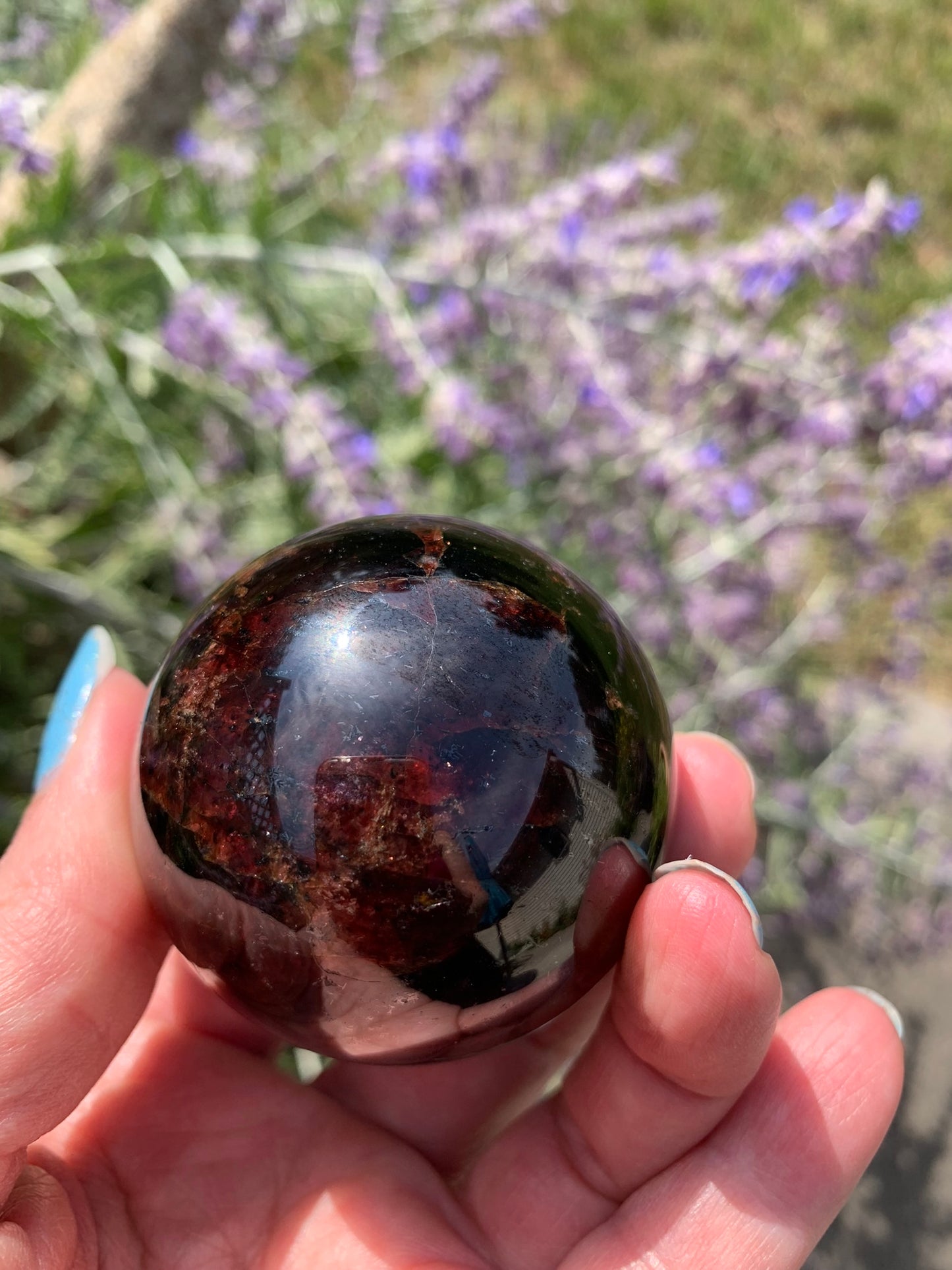Star Garnet Sphere - INDIA