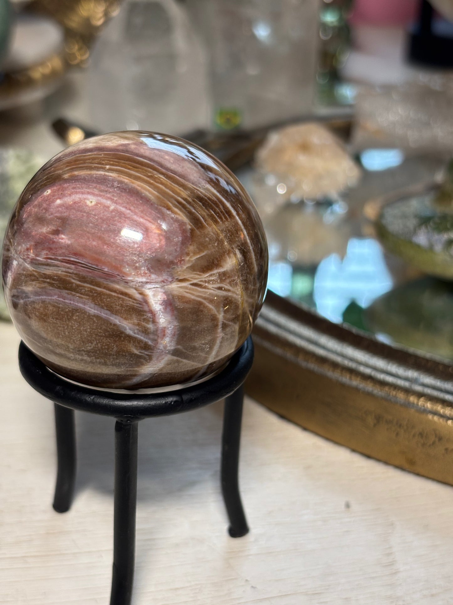 Petrified Wood Sphere - Madagascar