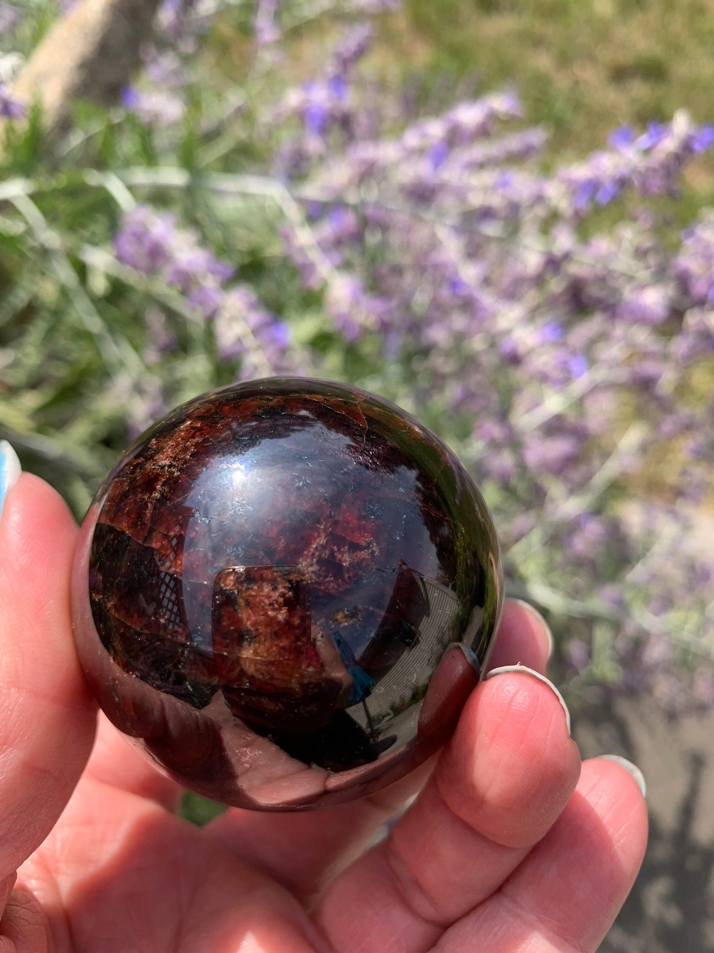 Star Garnet Sphere - INDIA