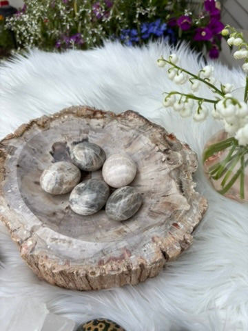 Microline Moonstone Palm Stone | Madagascar