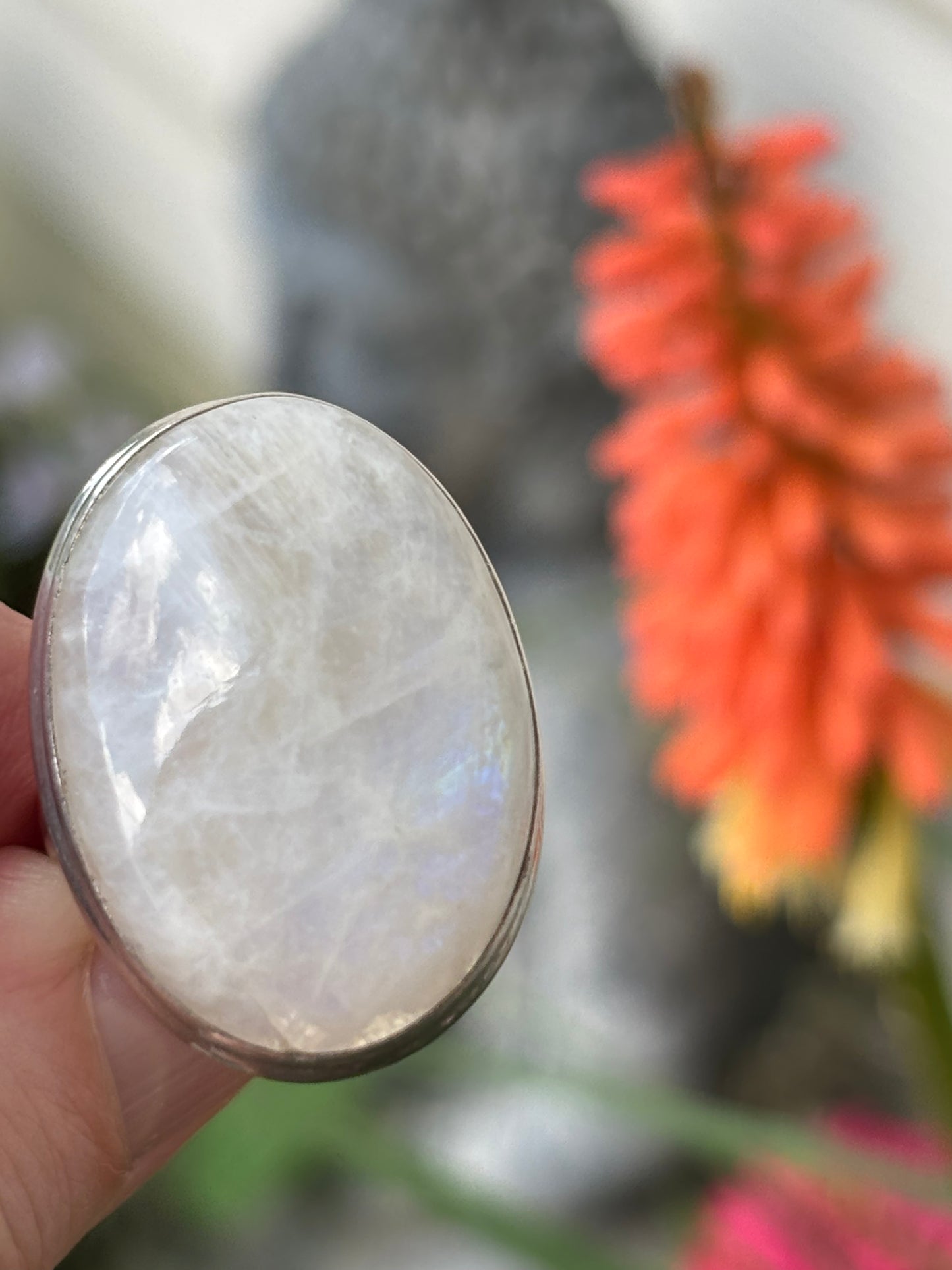Rainbow Moonstone Ring size 8