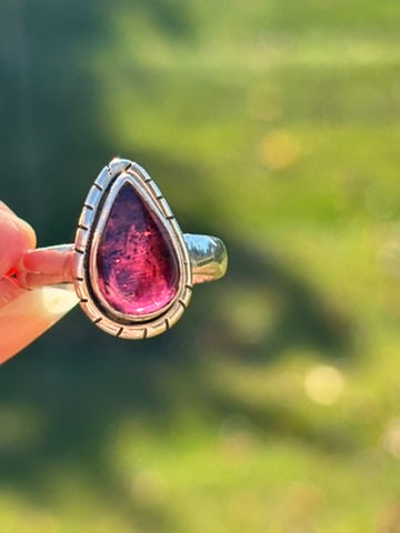 Rhodolite Garnet Ring size 7.5