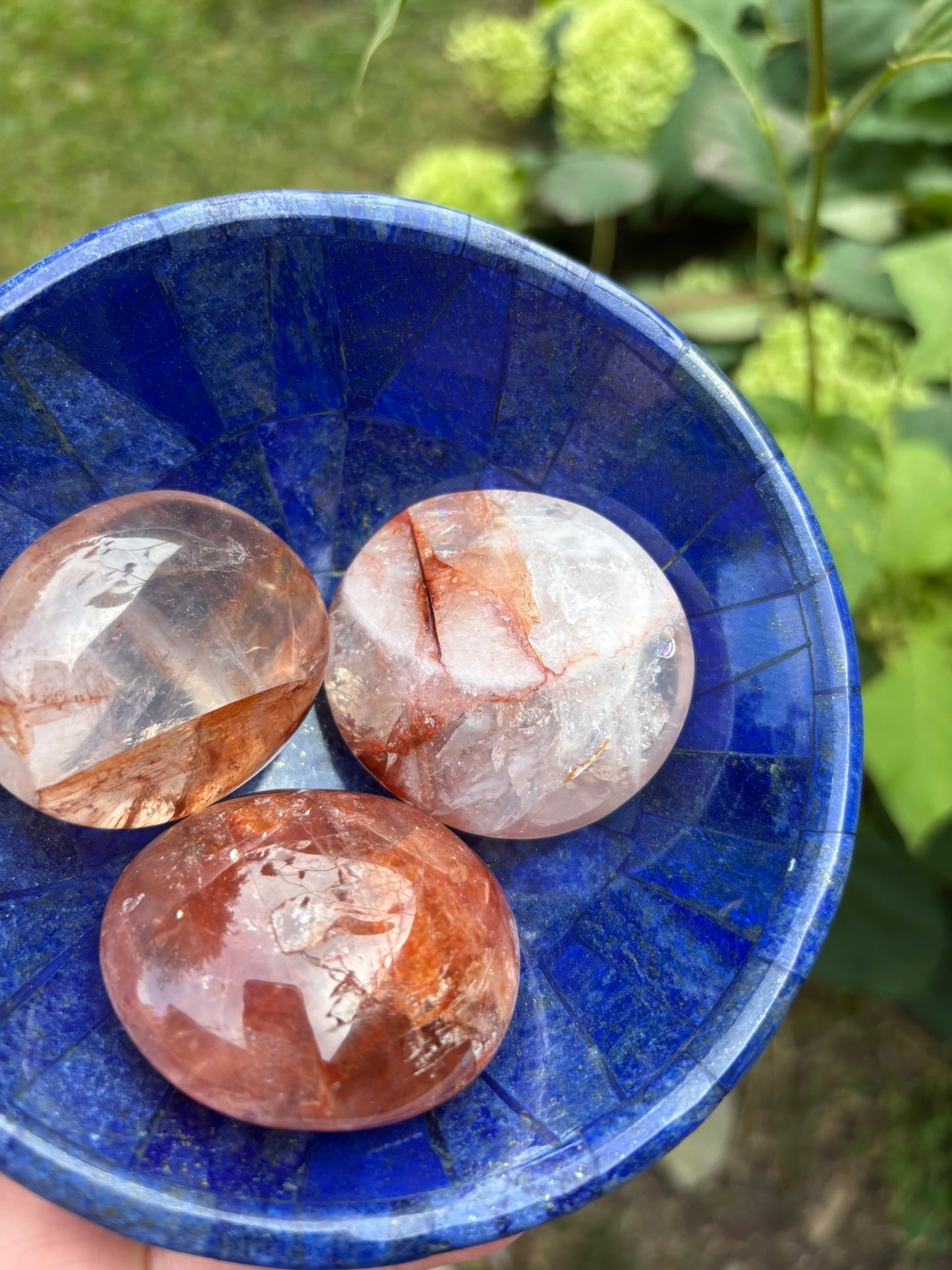 Fire Quartz - Palm Stone