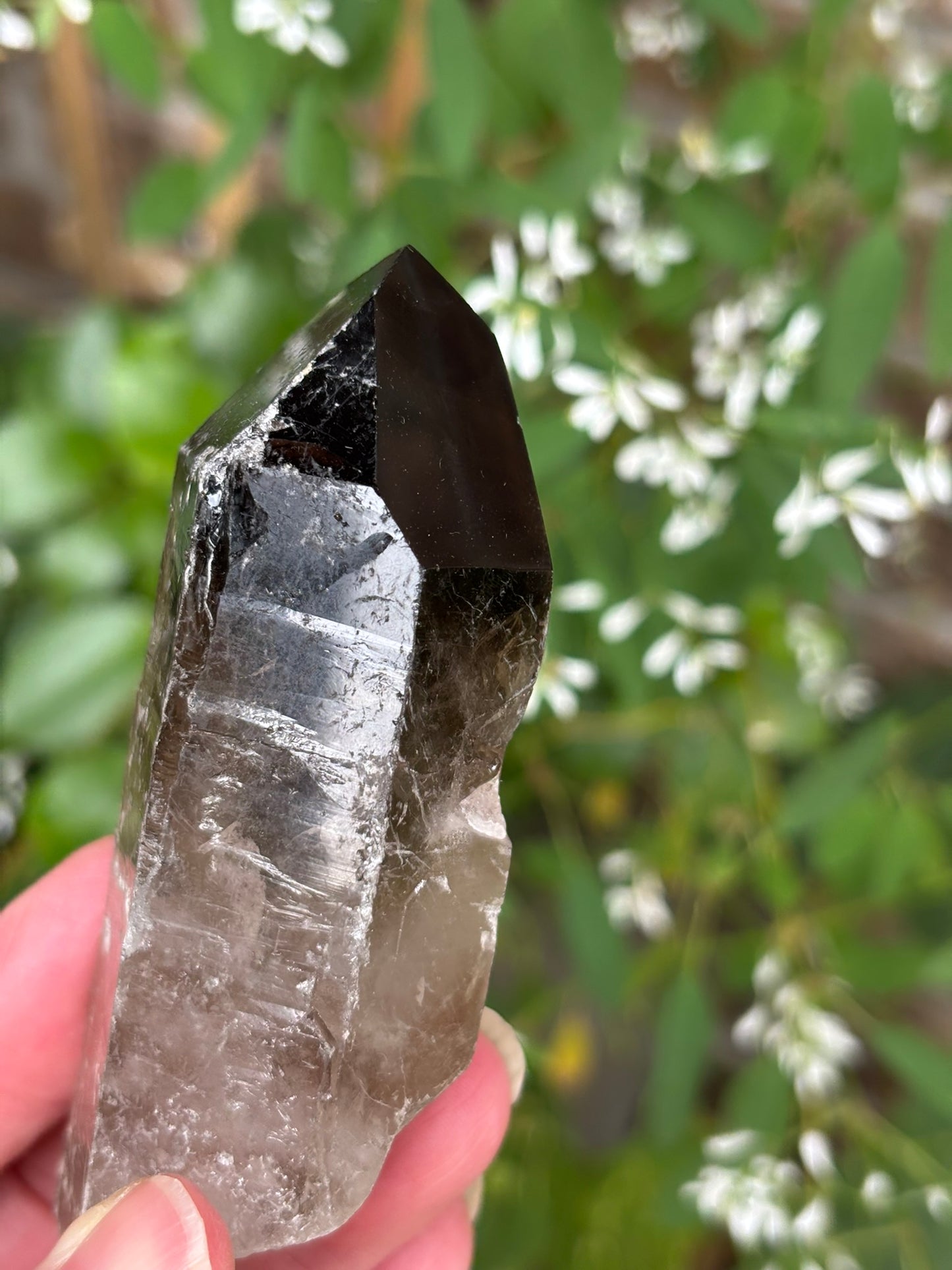 Smokey Quartz Point - Rainbow | Brazil