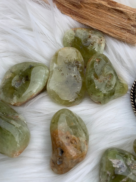 Grossular Green Garnet tumbles