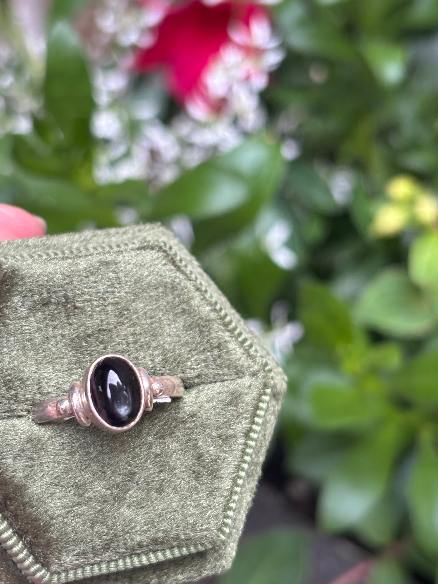 Black Star Diopside Ring Size 6.5
