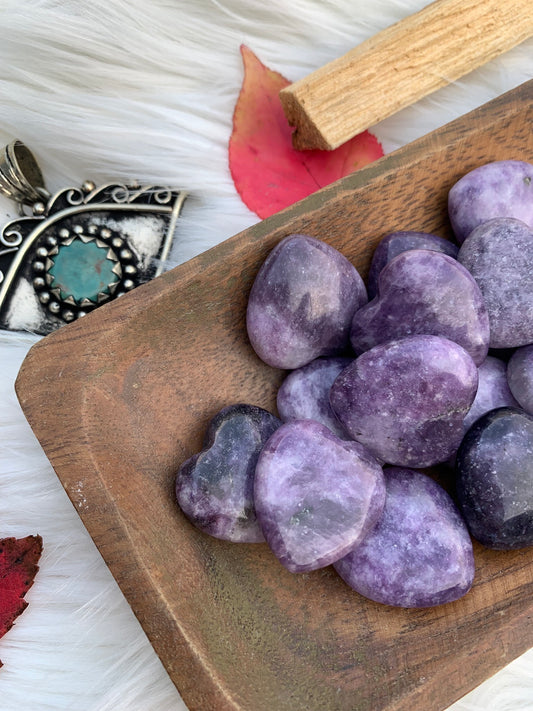 Lepidolite - Heart