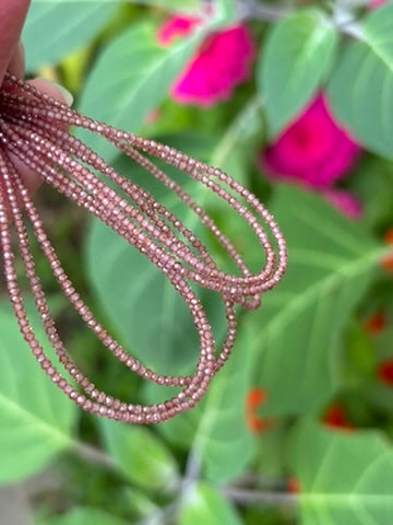Pink Garnet AAA Faceted Gemstone Necklace - 925 Sterling Silver clasp