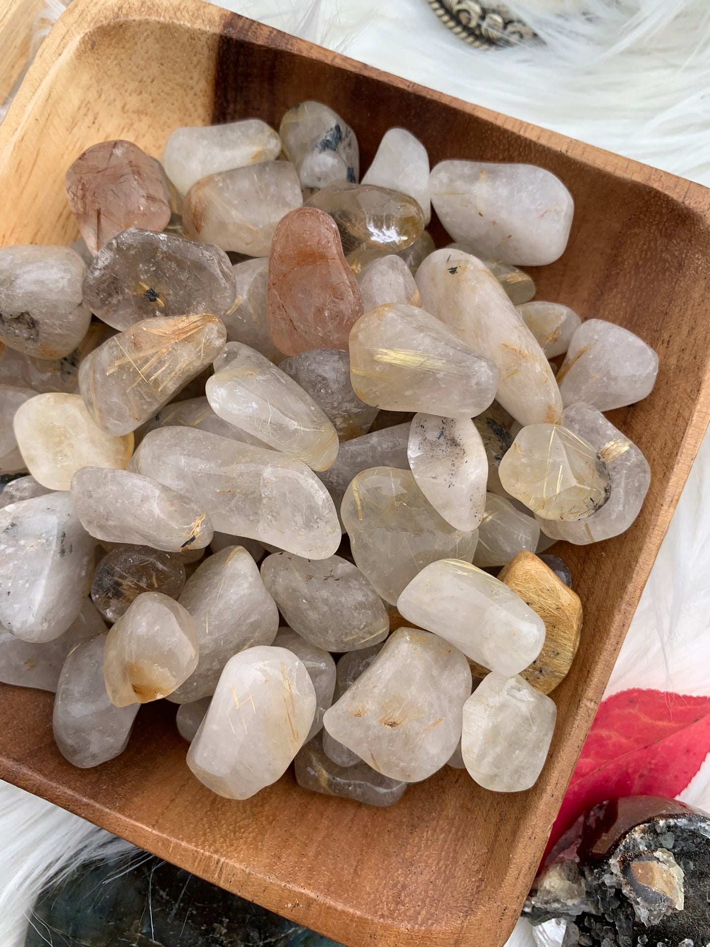 Gold Rutilated Quartz - Tumble | Brazil