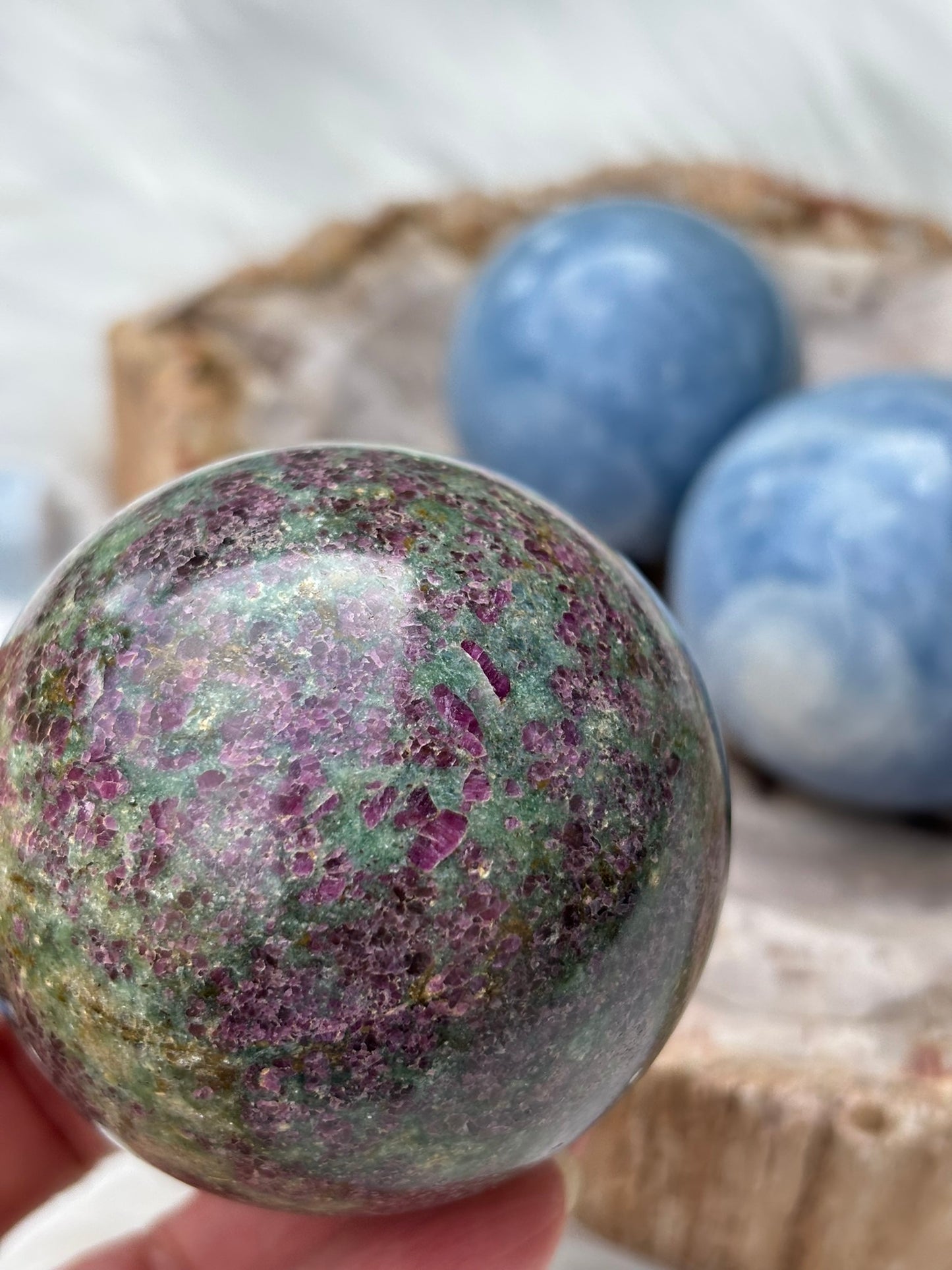 Ruby Kyanite Fuchsite - Sphere | India