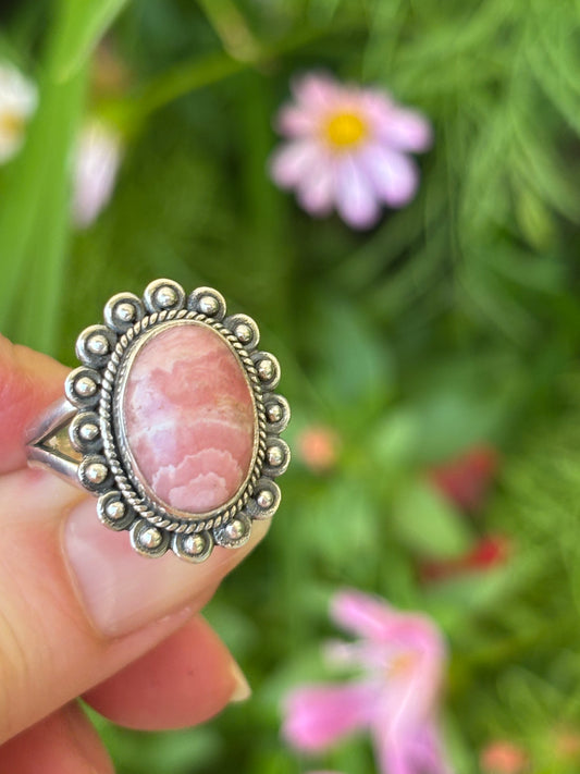 Rhodocrosite Ring size 8