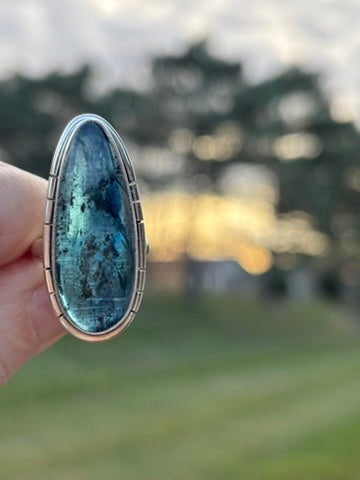 Teal Kyanite Ring size 6