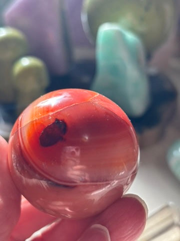 Carnelian Sphere - Madagascar - 50 mm