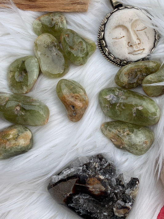 Grossular Green Garnet tumbles