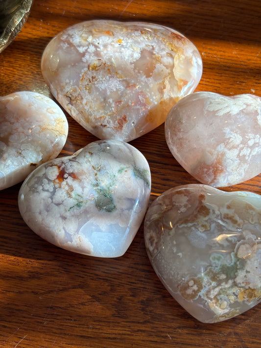 Flower Agate - Heart | Madagascar